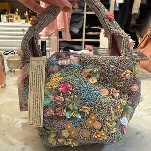 Floral Beaded Handbag